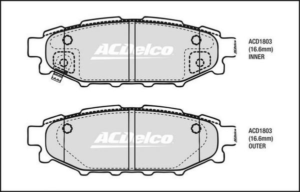 ACDelco ACD1803 - Komplet Pločica, disk-kočnica www.molydon.hr