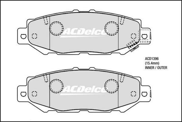 ACDelco ACD1396 - Komplet Pločica, disk-kočnica www.molydon.hr