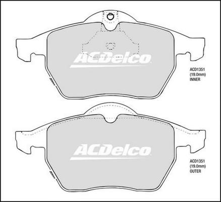 ACDelco ACD1351 - Komplet Pločica, disk-kočnica www.molydon.hr