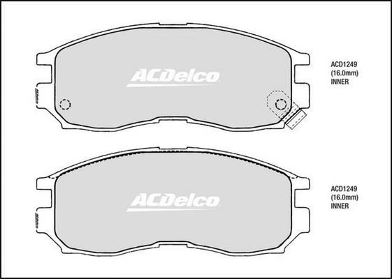 ACDelco ACD1249 - Komplet Pločica, disk-kočnica www.molydon.hr