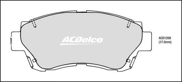 ACDelco ACD1209 - Komplet Pločica, disk-kočnica www.molydon.hr