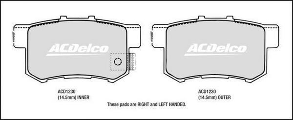 ACDelco ACD1230 - Komplet Pločica, disk-kočnica www.molydon.hr