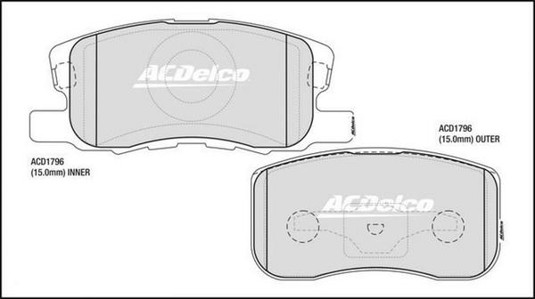 ACDelco ACD1796 - Komplet Pločica, disk-kočnica www.molydon.hr