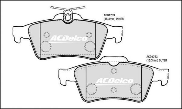 ACDelco ACD1763 - Komplet Pločica, disk-kočnica www.molydon.hr