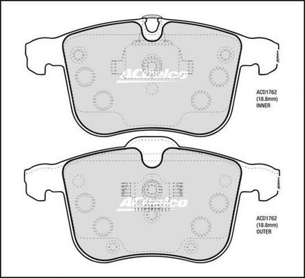 ACDelco ACD1762 - Komplet Pločica, disk-kočnica www.molydon.hr