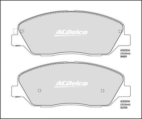 ACDelco ACD2034 - Komplet Pločica, disk-kočnica www.molydon.hr