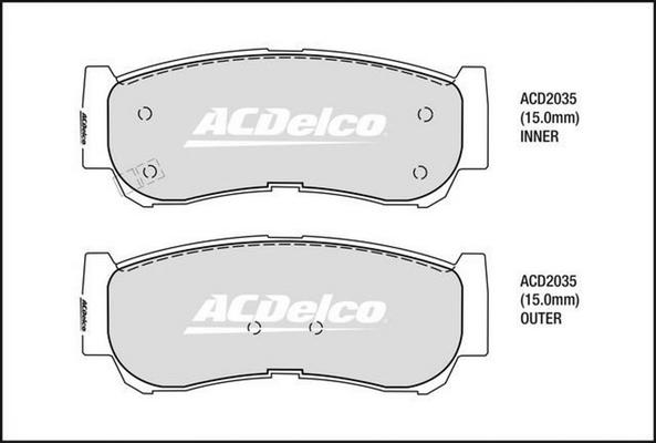 ACDelco ACD2035 - Komplet Pločica, disk-kočnica www.molydon.hr