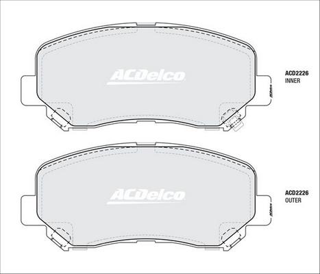 ACDelco ACD2226 - Komplet Pločica, disk-kočnica www.molydon.hr