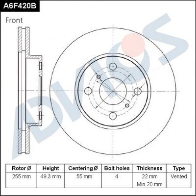 Maxtech 861338.0060 - Kočioni disk www.molydon.hr