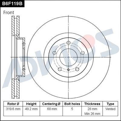 Maxtech 857129.6060 - Kočioni disk www.molydon.hr