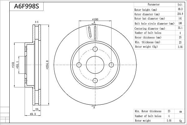 Aisin A6F998S - Kočioni disk www.molydon.hr