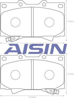 AISIN A1N005 - Komplet Pločica, disk-kočnica www.molydon.hr