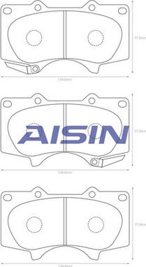 AISIN A1N011 - Komplet Pločica, disk-kočnica www.molydon.hr