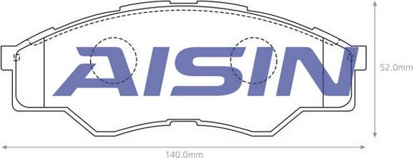 AISIN A1N135 - Komplet Pločica, disk-kočnica www.molydon.hr