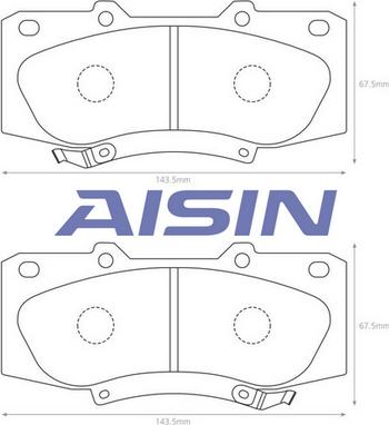 AISIN A1N217 - Komplet Pločica, disk-kočnica www.molydon.hr