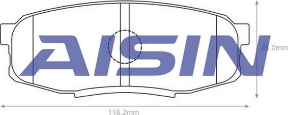 AISIN A2N159 - Komplet Pločica, disk-kočnica www.molydon.hr