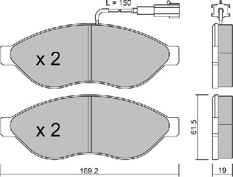 Aisin BPFI-1040 - Komplet Pločica, disk-kočnica www.molydon.hr