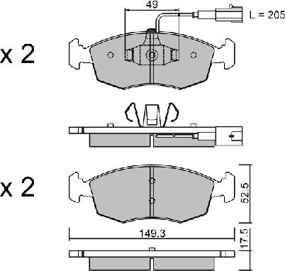 Aisin BPFI-1007 - Komplet Pločica, disk-kočnica www.molydon.hr