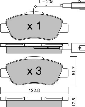 Aisin BPFI-1015 - Komplet Pločica, disk-kočnica www.molydon.hr