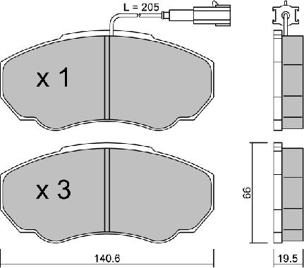 Aisin BPFI-1010 - Komplet Pločica, disk-kočnica www.molydon.hr