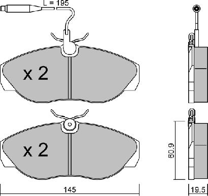 Aisin BPFI-1011 - Komplet Pločica, disk-kočnica www.molydon.hr