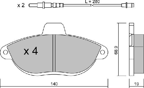 Aisin BPFI-1012 - Komplet Pločica, disk-kočnica www.molydon.hr