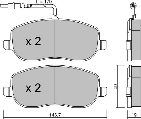 Aisin BPFI-1023 - Komplet Pločica, disk-kočnica www.molydon.hr