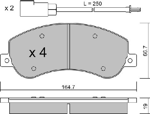 Aisin BPFO-1014 - Komplet Pločica, disk-kočnica www.molydon.hr