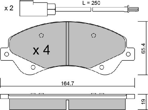 Aisin BPFO-1013 - Komplet Pločica, disk-kočnica www.molydon.hr