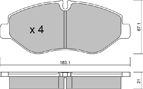 Aisin BPIV-1001 - Komplet Pločica, disk-kočnica www.molydon.hr