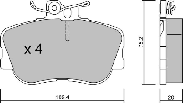 Aisin BPMB-1009 - Komplet Pločica, disk-kočnica www.molydon.hr