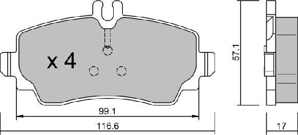 Aisin BPMB-1003 - Komplet Pločica, disk-kočnica www.molydon.hr