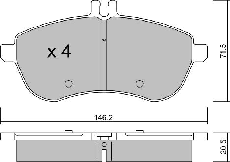 Aisin BPMB-1002 - Komplet Pločica, disk-kočnica www.molydon.hr