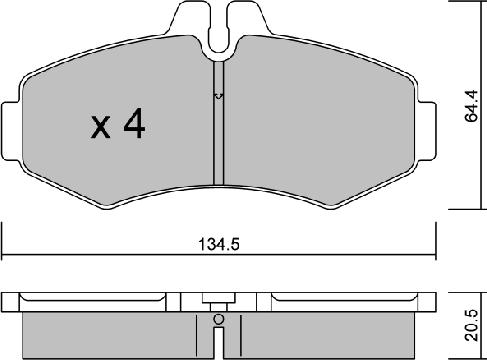 Aisin BPMB-1011 - Komplet Pločica, disk-kočnica www.molydon.hr