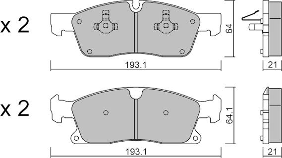 Aisin BPMB-1018 - Komplet Pločica, disk-kočnica www.molydon.hr