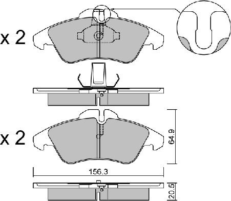 Aisin BPMB-1013 - Komplet Pločica, disk-kočnica www.molydon.hr