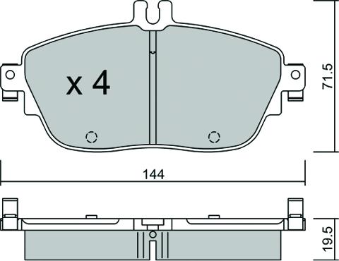 Aisin BPMB-1020 - Komplet Pločica, disk-kočnica www.molydon.hr