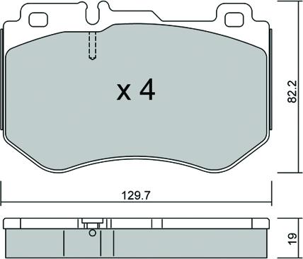 Aisin BPMB-1022 - Komplet Pločica, disk-kočnica www.molydon.hr