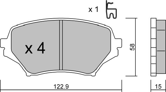 Aisin BPMZ-1004 - Komplet Pločica, disk-kočnica www.molydon.hr