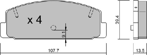 Aisin BPMZ-2901 - Komplet Pločica, disk-kočnica www.molydon.hr