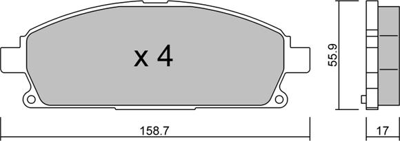 Aisin BPNI-1023 - Komplet Pločica, disk-kočnica www.molydon.hr