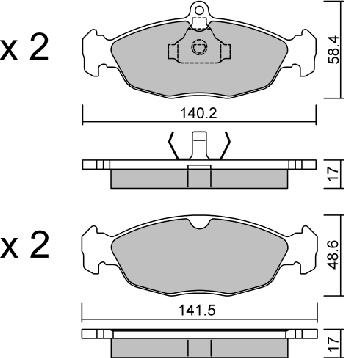 Aisin BPOP-1003 - Komplet Pločica, disk-kočnica www.molydon.hr