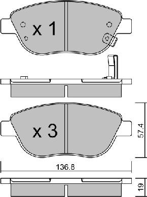 AISIN BPOP-1007 - Komplet Pločica, disk-kočnica www.molydon.hr