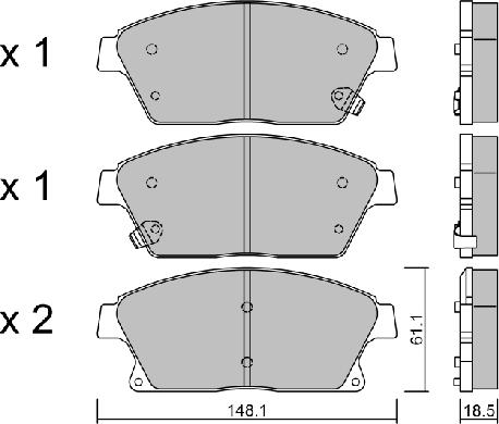 Aisin BPOP-1015 - Komplet Pločica, disk-kočnica www.molydon.hr