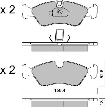 Aisin BPOP-1016 - Komplet Pločica, disk-kočnica www.molydon.hr