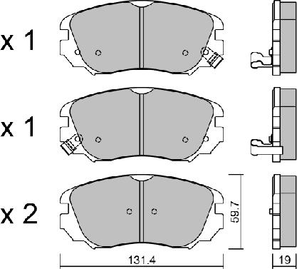 Aisin BPOP-1010 - Komplet Pločica, disk-kočnica www.molydon.hr