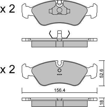 Aisin BPOP-1017 - Komplet Pločica, disk-kočnica www.molydon.hr