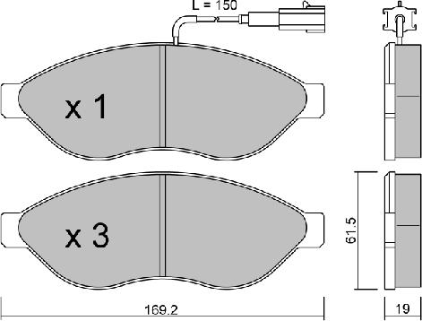 AISIN BPPE-1002 - Komplet Pločica, disk-kočnica www.molydon.hr