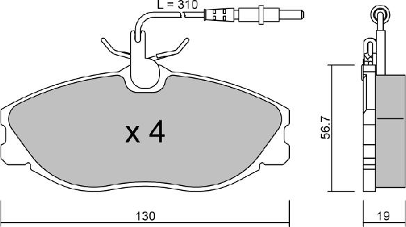 AISIN BPPE-1018 - Komplet Pločica, disk-kočnica www.molydon.hr