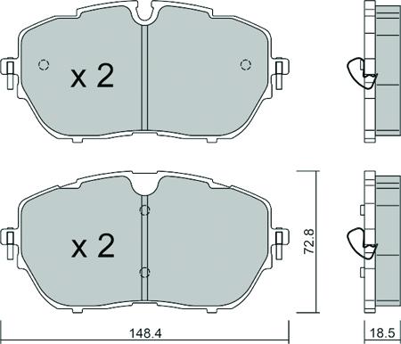 Aisin BPPE-1025 - Komplet Pločica, disk-kočnica www.molydon.hr